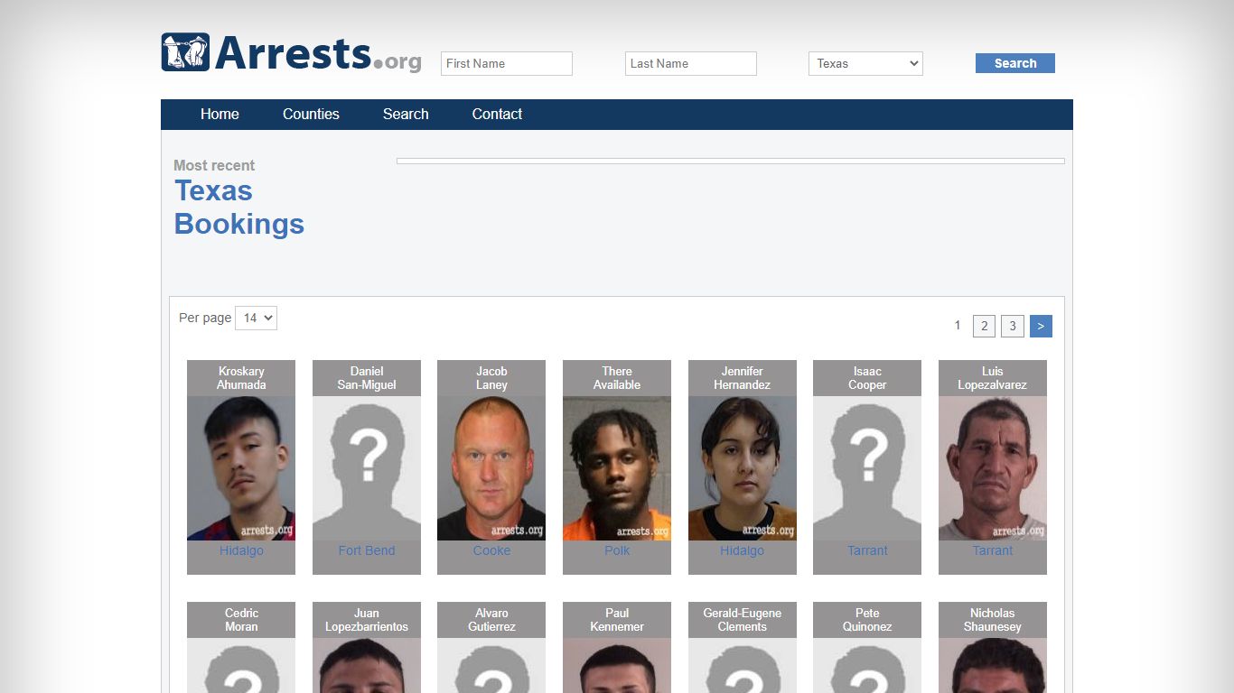 Texas Arrests and Inmate Search